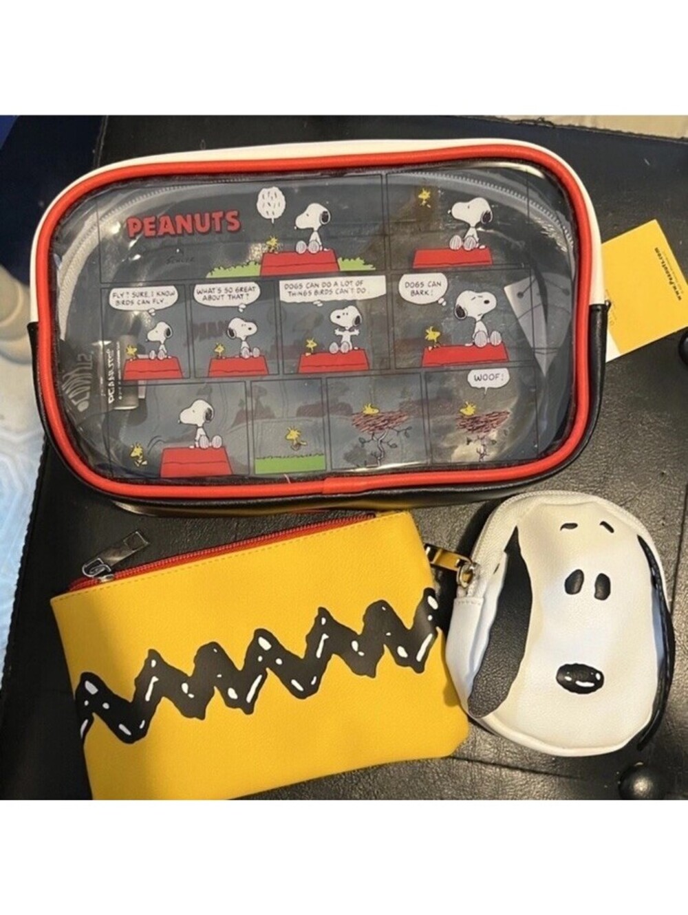 Peanuts Snoopy Cosmetic Bag Trio from Her Universe New